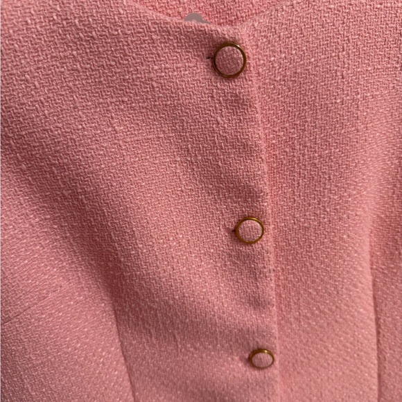 Pink Textured Button-Up Dress - Picture 4 of 4